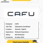 CAFU – Operations Coordinator