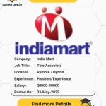 India Mart : Tele Associate| Free Listed Seller Content Enrichment